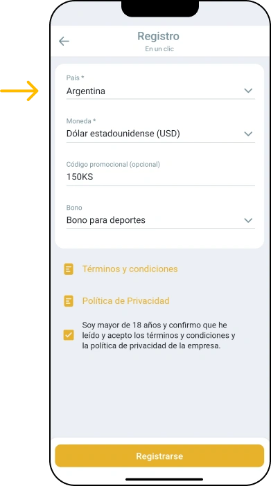 En un clic - App Melbet Argentina