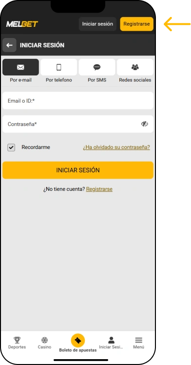 Registro en MelBet - App Melbet Argentina